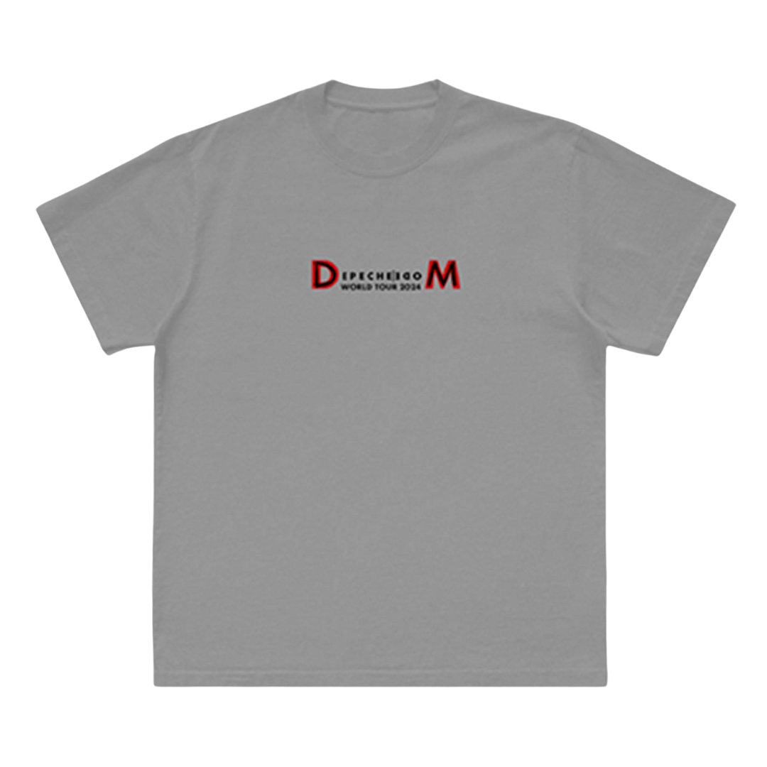 Depeche Mode Logo / Skull Stripe Grey Tee 2024 – Depeche Mode EU